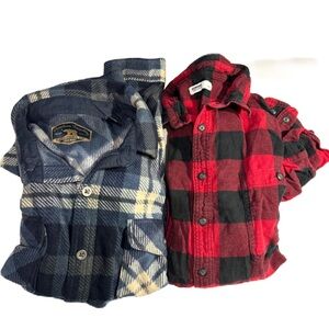 Freedom Foundry & Sonoma XL men’s Plaid Shirts Red & Blue set